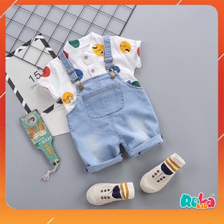 RoLa Kids💕 Set yếm jean cho bé trai