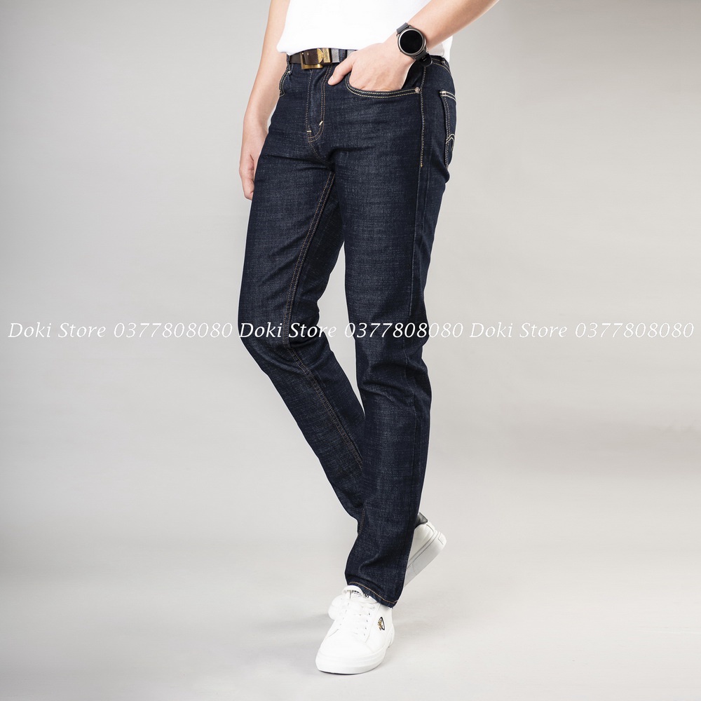 Quần Jean Nam Cao Cấp Xám Đen, Quần Bò Nam Chất Vải Co Giãn Thoải Mái, DOKI XT-04