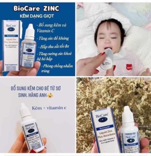 Kẽm nước BioCare nội địa Uk 30ml