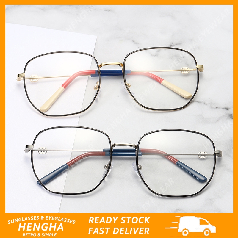 Kính kim loại gọng vuông phong cách Hàn Quốc thời trang cho cả nam và nữ