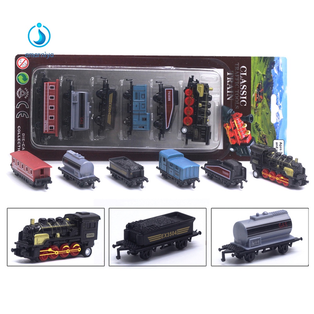 6 Mô hình xe lửa hơi nước 6 trong 1 giáo dục sớm