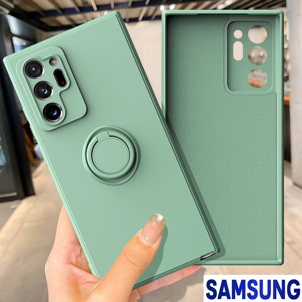 Samsung S23 Ultra S23 Plus S22 Ultra S22 Plus S21 Ultra S21 Fe S20 Fe Note 20 Ultra Bảo vệ ống kính sang trọng Vỏ điện thoại mềm silicon lỏng có đế xoay