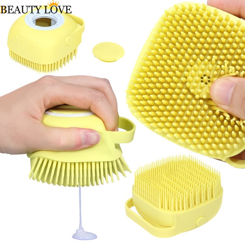 Bàn Chải Silicon 8X5.7Cm Chà Lưng Tẩy Tế Bào Chết Cho Bé Khi Tắm