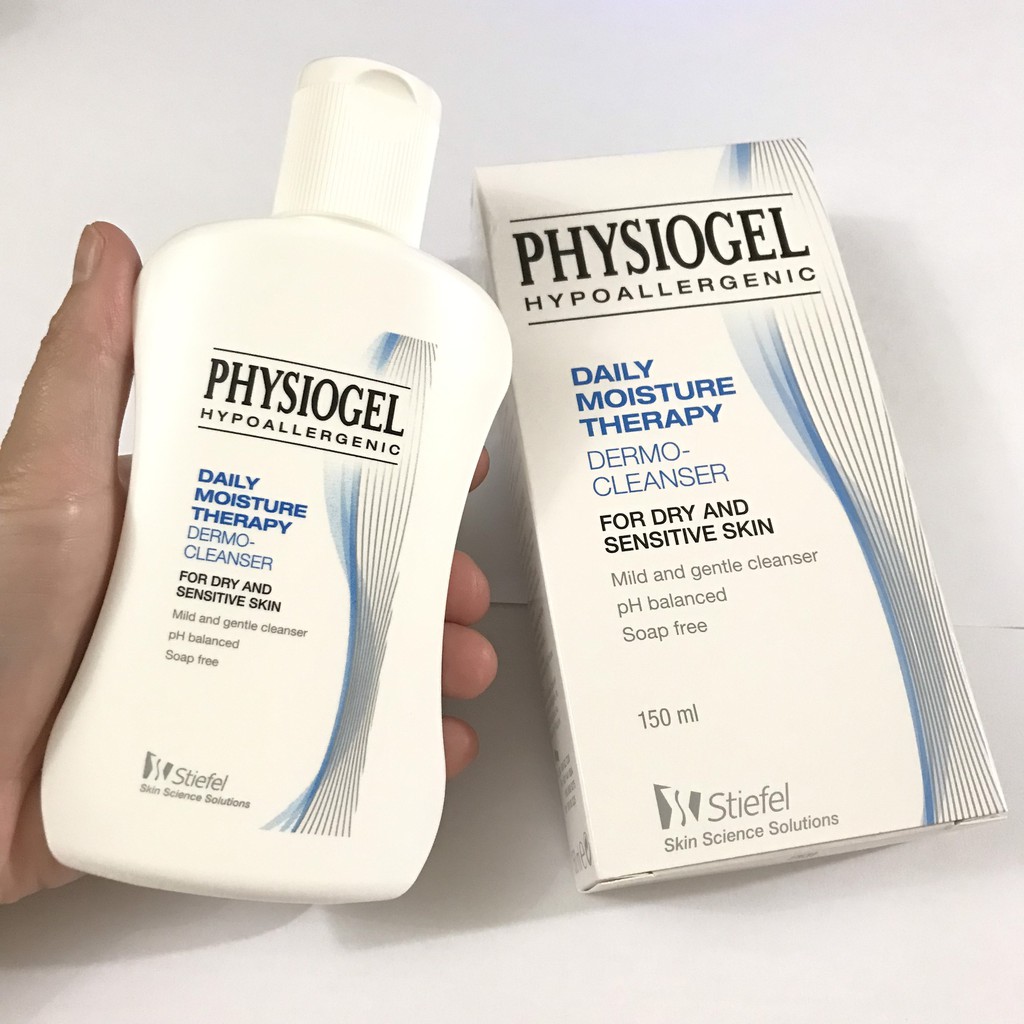 SỮA RỬA MẶT  PHYSIOGEL DAILY MOISTURE THERAPY DERMO_CLEANSER DÀNH CHO DA KHÔ VÀ DA NHẠY CẢM 150ML