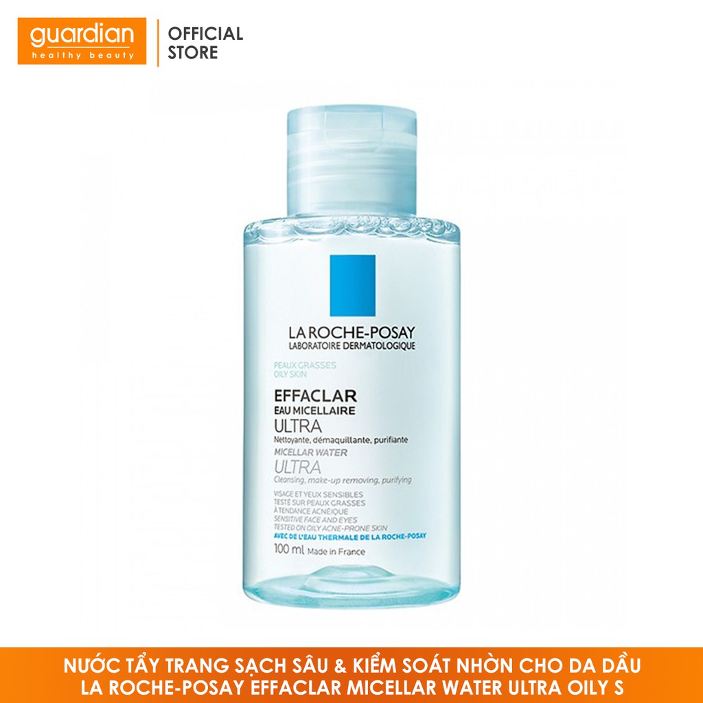 Nước tẩy trang sạch sâu & kiểm soát nhờn cho da dầu La Roche-Posay Effaclar Micellar Water Ultra Oily Skin 100ml