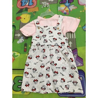 Set yếm ao Mickey hồng