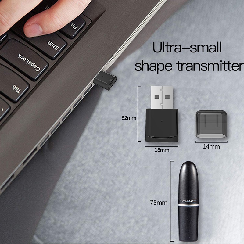 B53 USB Bluetooth Audio Transmitter BT5.0 Wireless Music Adapter Handsfree Call Dongle for PC Switch PS