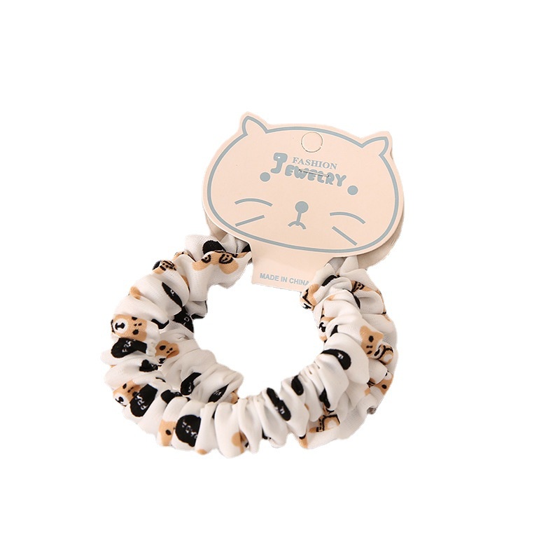 Buộc tóc scrunchies cute hình gấu