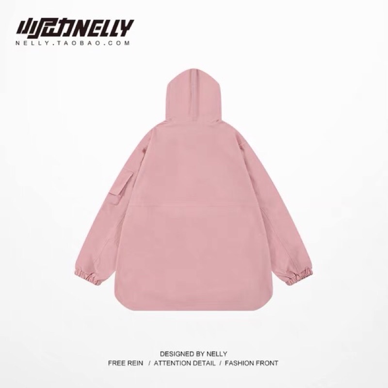 Áo hoodie nelly sale (có sẵn) dây hồng
