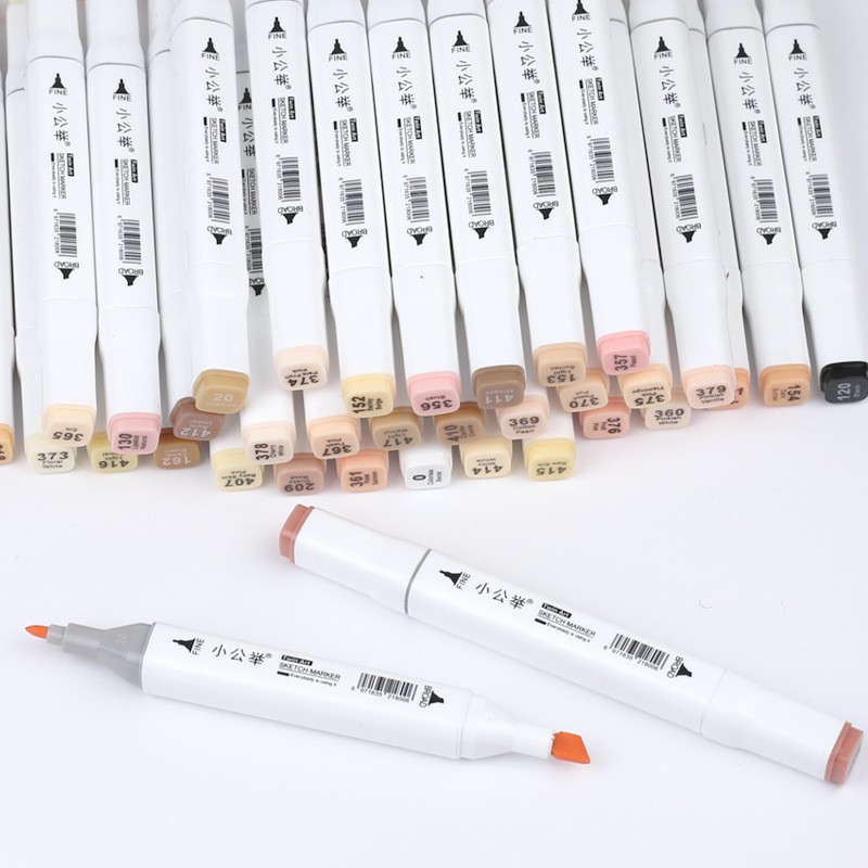 Bộ bút Marker 36/60 cây màu Da Touch Cool dạng túi vải tô màu Anime , chân dung mỹ thuật cho mọi lứa tuổi - B67