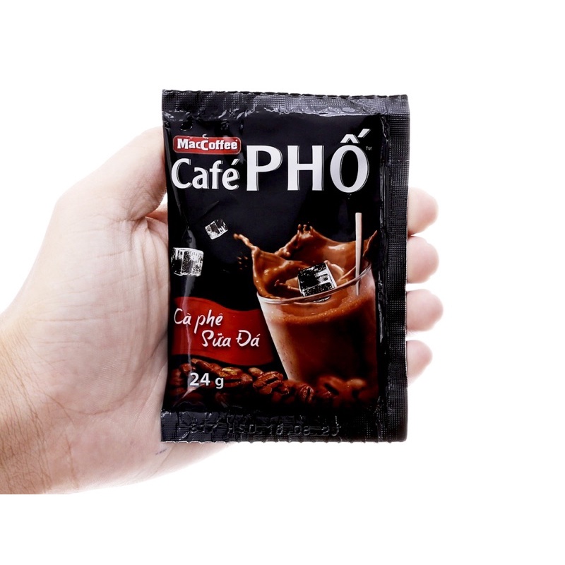 [Tân Phú] COMBO 5 gói/10 gói cà phê Phố (SỮA ĐÁ) hoà tan 3in1 x 24g