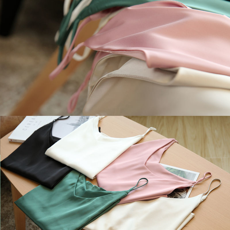 Áo Hai Dây Cổ Chữ V Chất Liệu Lụa Satin Cao Cấp | BigBuy360 - bigbuy360.vn