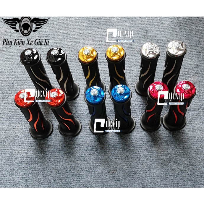 Combo Bao Tay 568 Kèm Gù Tay Lái Nhôm CNC Kiểu Lốc Xoáy Gắn Mọi Loại Xe MS5330