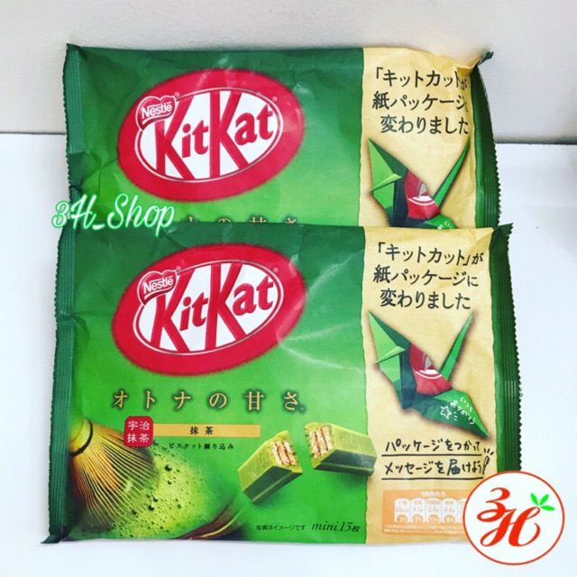 Kitkat trà xanh, vị đậm, béo béo, bánh giòn - Nhật