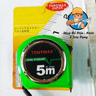 Thước kéo 2 mặt, Lỗ Ban TonyMax 5M/7.5M bản 25mm - Sản xuất theo công nghệ Nhật Bản