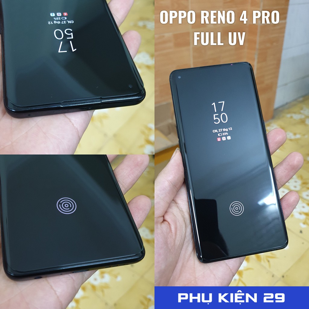 [Oppo Reno 4 Pro] Dán kính cường lực FULL màn FULL keo UV BULLETPROOF