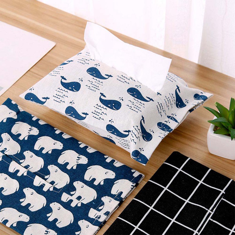 Hộp Đựng Khăn Giấy Họa Tiết Hoạt Hình Dễ Thương Tiện Lợi