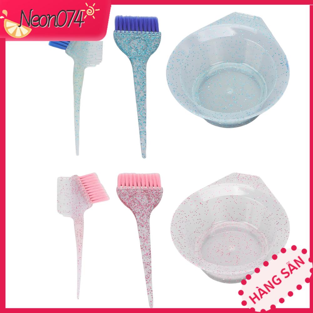 Neon074 3 cái Bàn Chải Nhuộm Tóc Làm Màu Lược Thợ Cắt Cho Sử Dụng Tiệm Tại Nhà