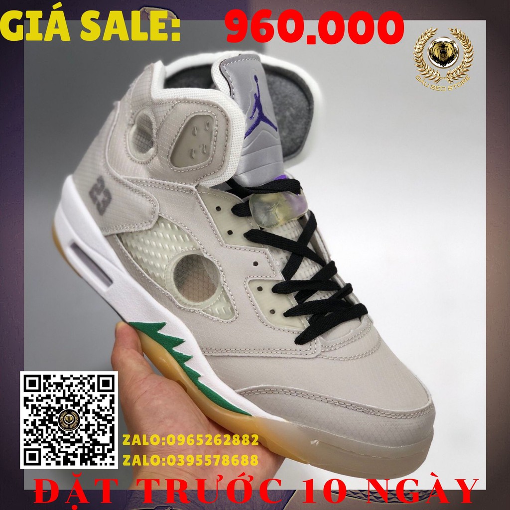 📦 FULLBOX 🌐 ORDER  🎀 SALE 50% 🎀 💯 ẢNH THẬT 🏷 OFF-WHITE X Air Jordan 5 🏷 👟 GIÀY NAM NỮ 👟