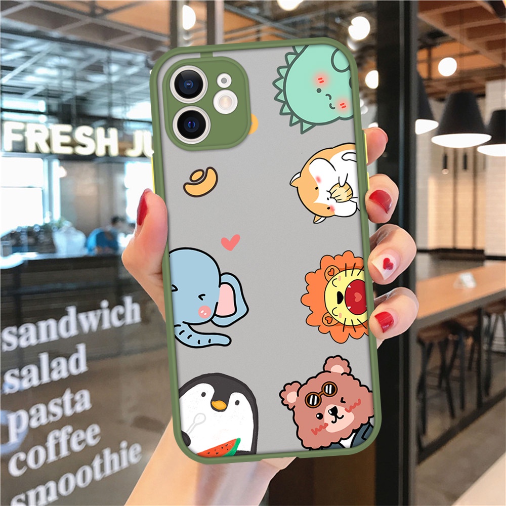 Ốp điện thoại hình con vật Cho Compatible for iPhone 8 7 plus 6 6s plus iphone 11 12 pro max xs max x xr se 2020 12 mini