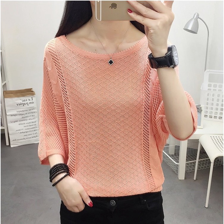 Áo Len Tay Cánh Dơi Mỏng Thời Trang Xuân Thu Cho Nữ