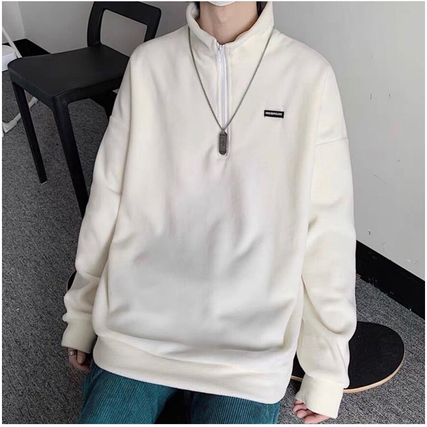 ÁO NỈ SWT CỔ KHOÁ LOGO UNISEX NAM NỮ [ RẺ VÔ ĐỊCH ] | BigBuy360 - bigbuy360.vn