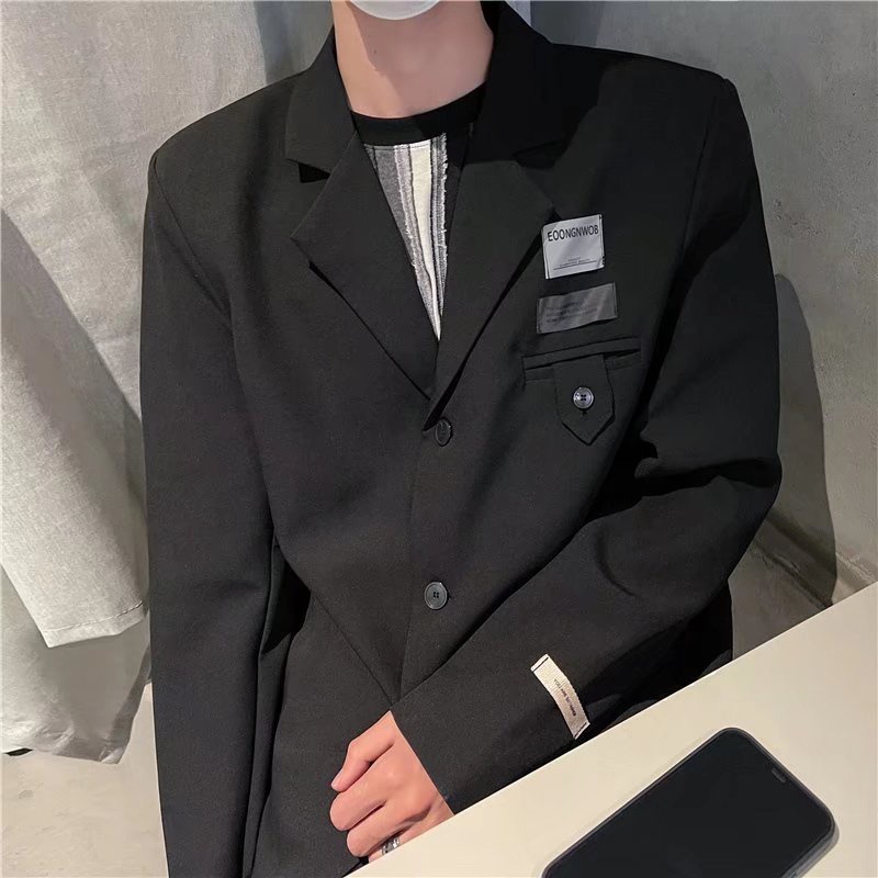 Áo khoác nam Blazer dáng rộng phong cách thời trang Hong Kong cho nam giới  unisex blazer simple áo khoác blazer nữ fashion áo khoác nam