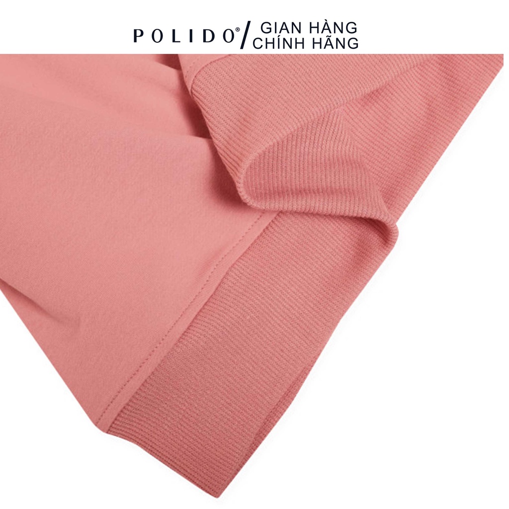 Áo Nỉ Dài Tay Nam Trơn CEFFYLO Màu Hồng Chất Nỉ Dày Dặn Giữ Ấm Tốt