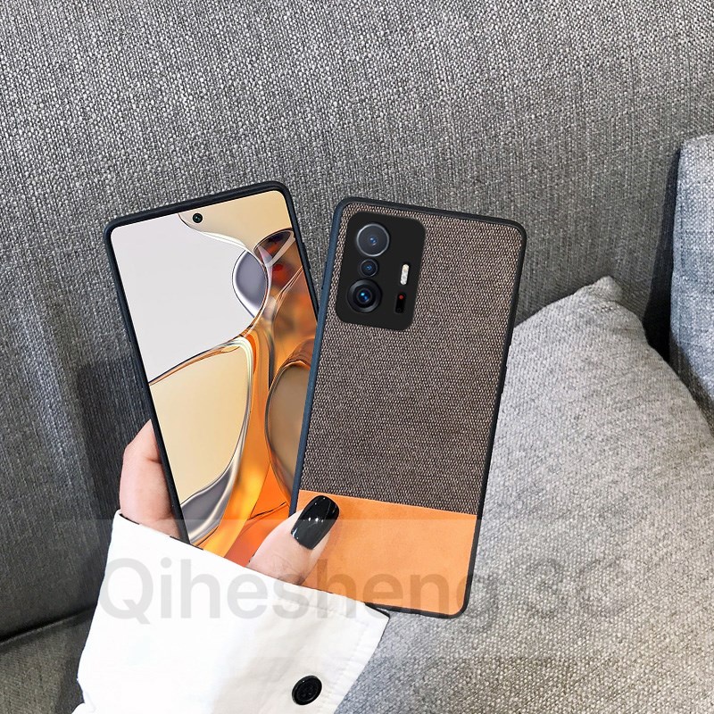 Ốp điện thoại cứng phối vải cho Xiaomi Mi 11T Pro Xiaomi 11T Xiaomi 11TPro