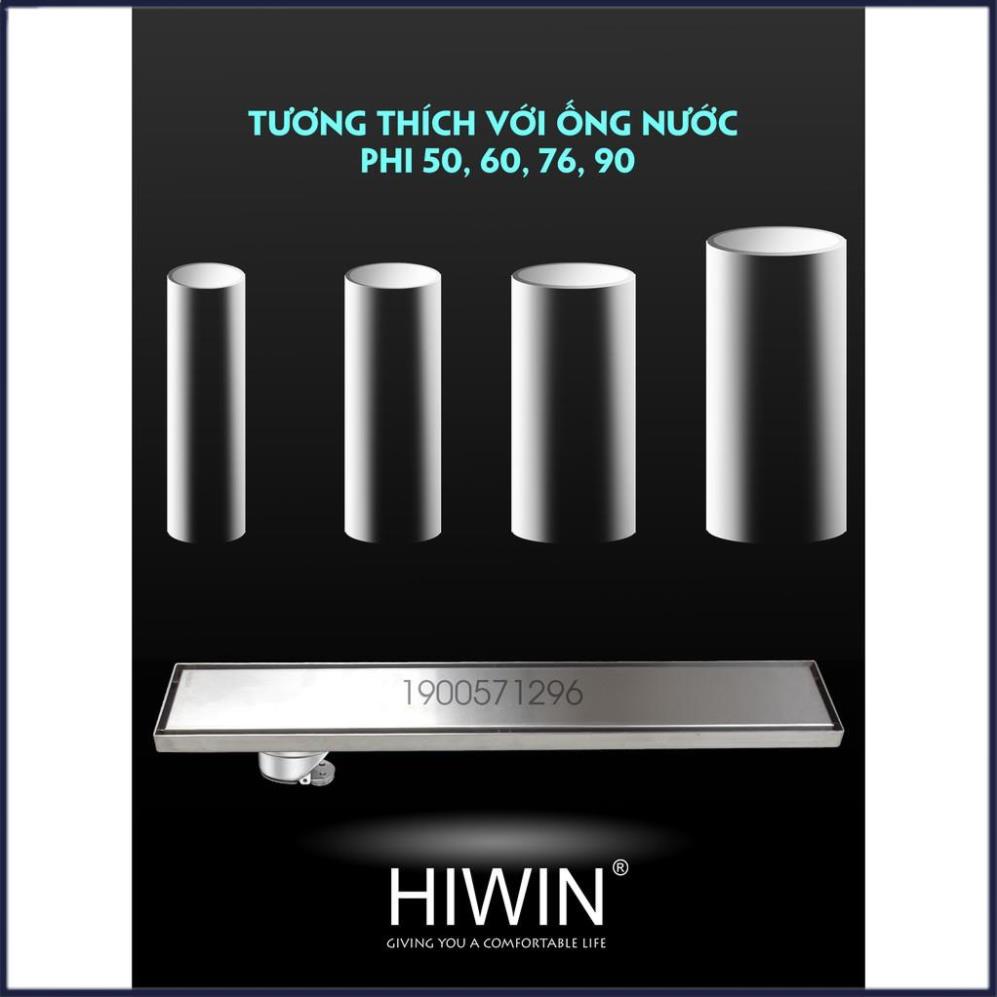 Phễu ga thoát sàn dài thoát nước nhanh inox 304 mặt mờ phi lệch kích thước 100x600mm HIWIN FD-10606