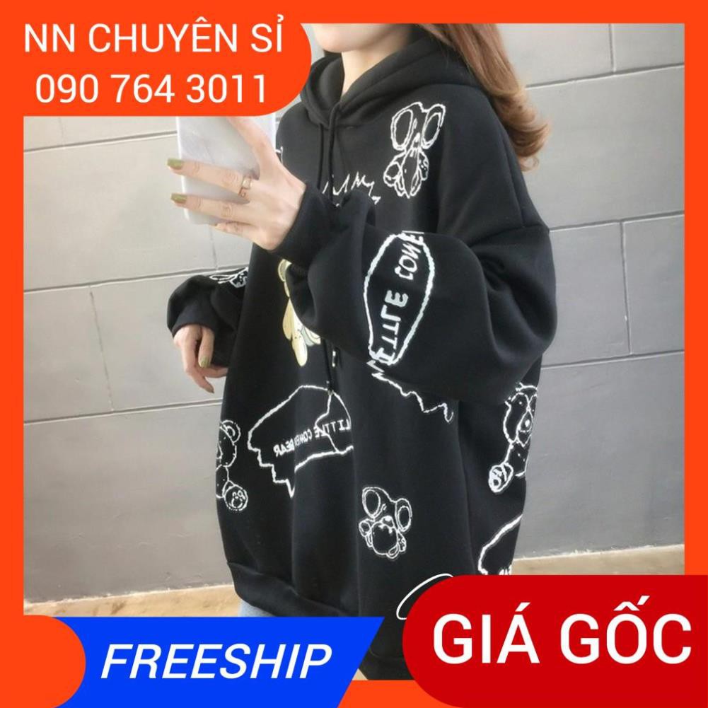 ÁO HOODIE IN HÌNH GẤU CỰC XINH AHD ⚡100% ẢNH THẬT⚡