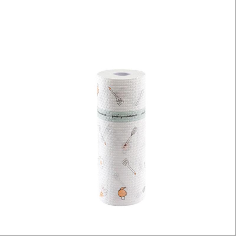 Cuộn khăn giấy Lau Bếp Đa Năng Trắng Họa Tiết