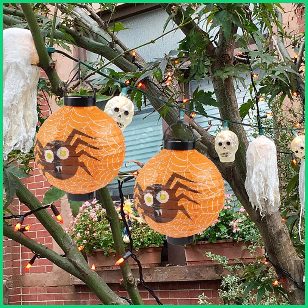 Lồng Đèn Giấy Hình Bí Ngô Halloween Cổ Điển Có Thể Tái Sử Dụng