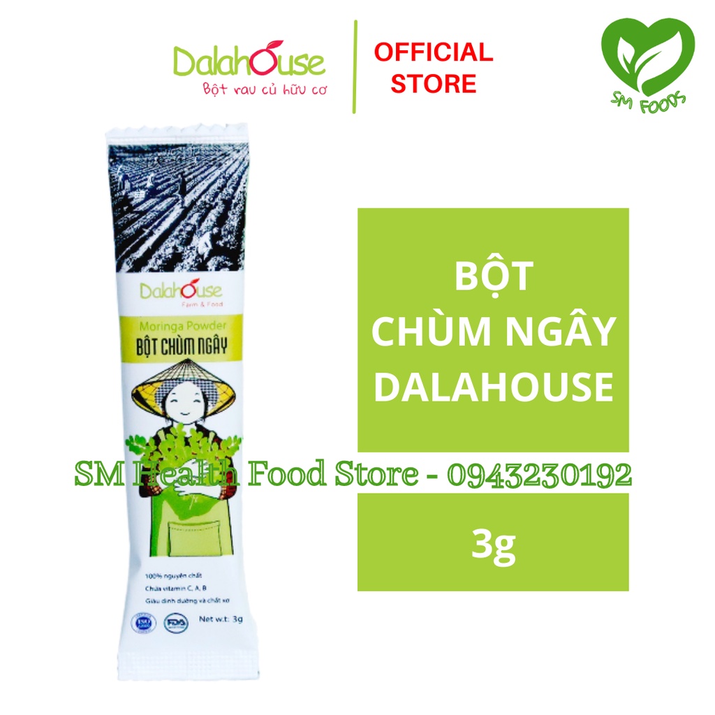 Bột Chùm Ngây Hữu Cơ Sấy Lạnh Dalahouse 3g - Bột Trùng Ngây