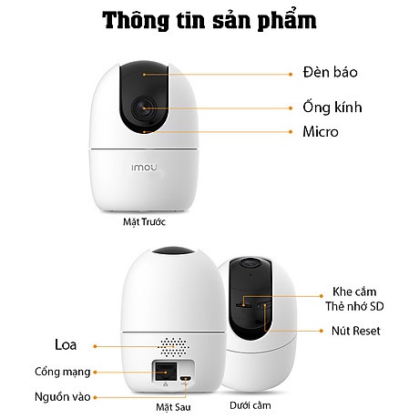 Camera IP WIFI XOAY 360 2M 4M IMOU Ranger2 A42 A42P - A22EP TẶNG KÈM CHÂN ĐẾ ĐA NĂNG