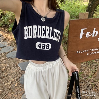 Áo thun ba lỗ croptop 422 màu đen bl36