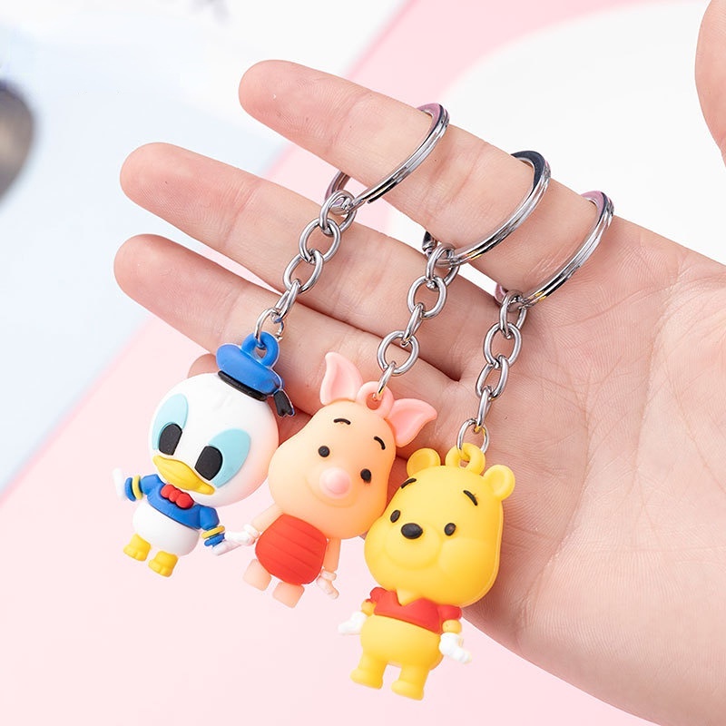 Móc Khóa Búp Bê Hoạt Hình Ba Chiều Bằng Nhựa Mềm