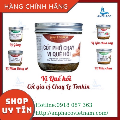 Cốt gia vị lẩu phở bò hà nội chay letonkin vị quế hồi