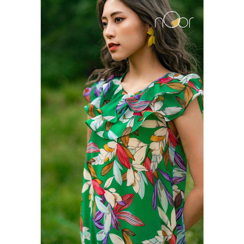 Váy Maxi Đi Biển Suông Dáng Dài Thiết Kế Bồng Bềnh Vetiver Thương Hiệu nOor - NV556