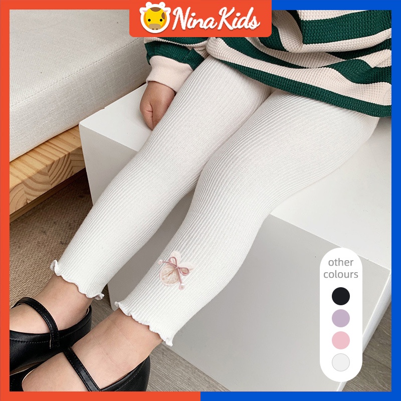 Quần Legging bông Mềm Mại In Họa Tiết Hoạt Hình Màu Kẹo Thời Trang Mùa Hè Cho Bé Gái 1-8 Tuổi