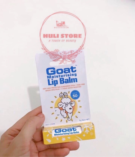 Son dưỡng môi sữa dê chống nắng Goat Moisturising Lip Balm với SPF 50+