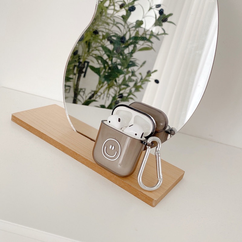 Vỏ Bảo Vệ Hộp Sạc Tai Nghe Bluetooth AirPods 2 3 1 Pro Bằng TPU Mềm Trong Suốt Họa Tiết Mặt Cười Dễ Thương