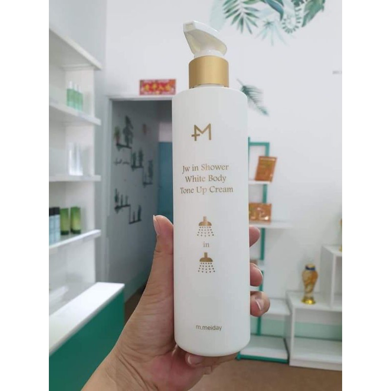 Sữa tắm truyền trắng m.meiday Jw in Shower White Body Tone Up Cream 300g