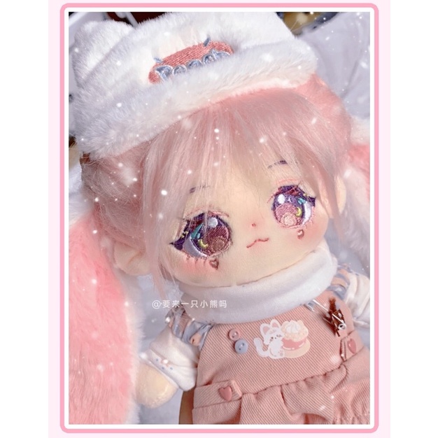 Doll 20cm Huyễn Đào Thỏ Tai Cụp Có Thể Tháo Rời