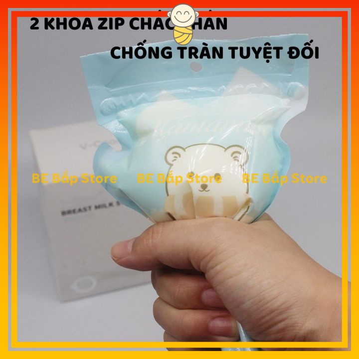 Túi Trữ Sữa Vcool ( Hộp 30 Gói/ Dung Tích 180ml ) Có vòi đổ sữa tiện lợi - Bố Bắp Store