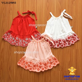 Đầm yếm lai ren cho bé gái từ 12-30kg