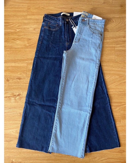 Quần culottes jeans lai cắt Kancan