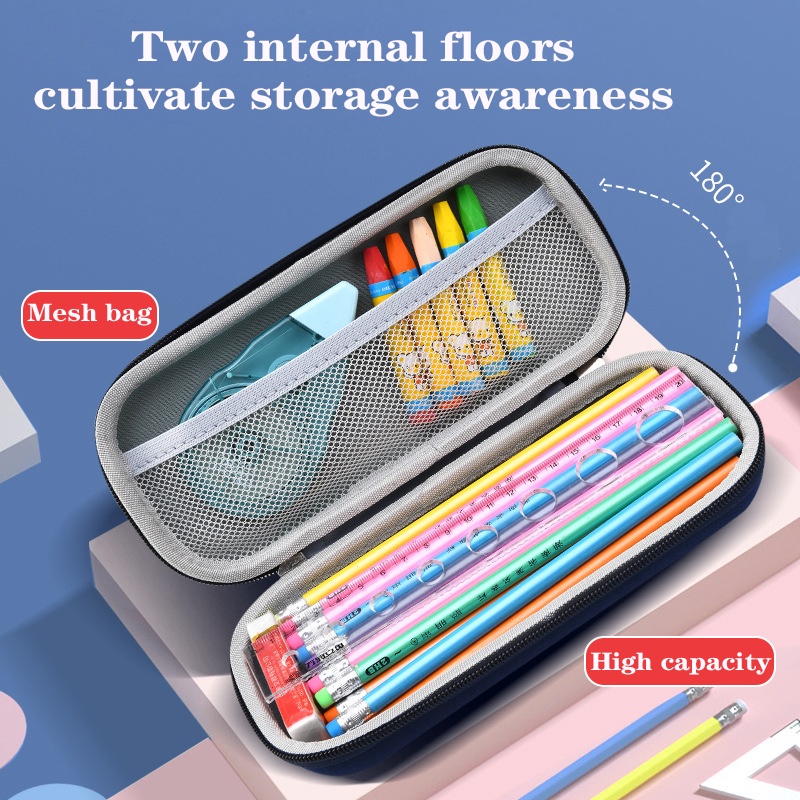 SUGE Hộp Đựng Bút EVA Chống Thấm Nước Đa Năng Có Khóa Kéo In Hoạt Hình Ngựa Pony 3D Dễ Thương