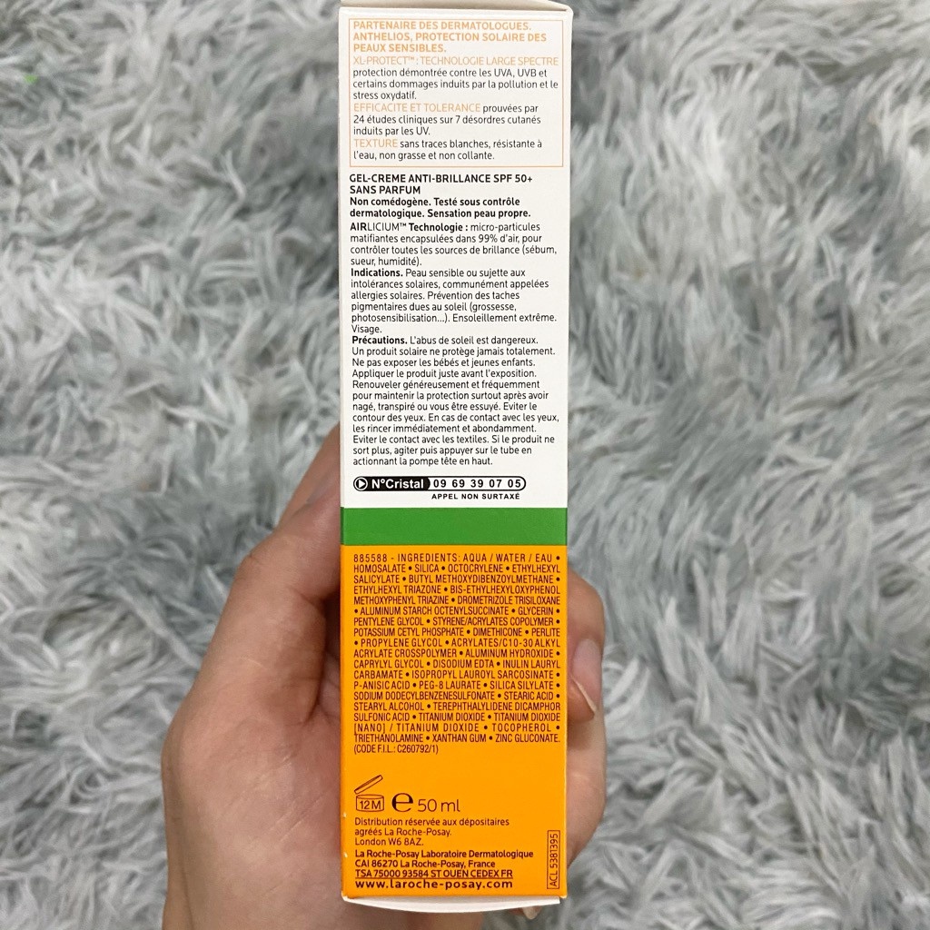 Kem chống nắng La Roche Posay Anthelios XL Dry Touch Gel Kiểm Soát Dầu 50ml