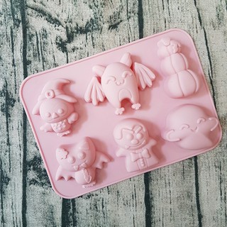 HCM - Khuôn silicon Dơi Ma cà rồng Halloween đổ rau câu pudding, làm socola